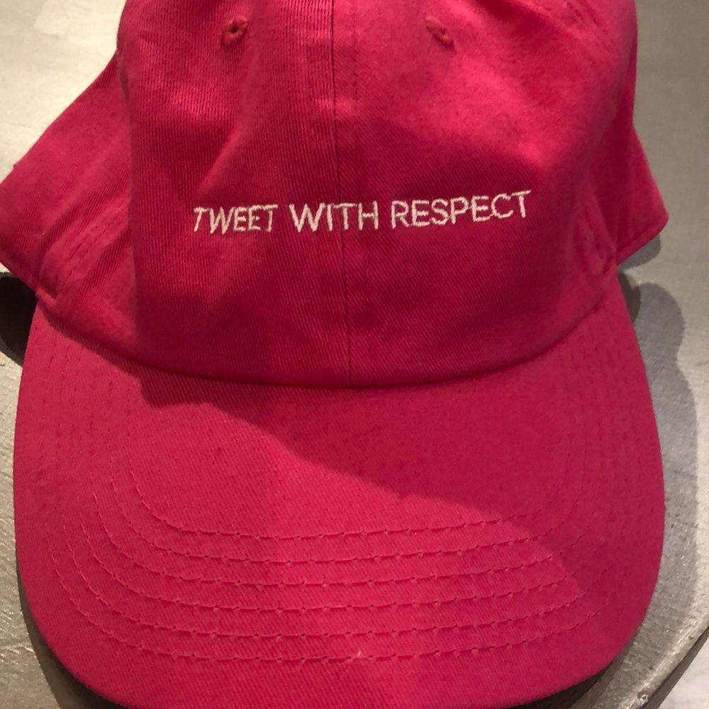 David and Young pink Tweet With Respect Hat